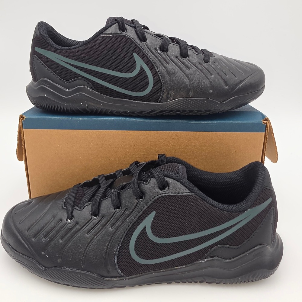 Nike Court Jr Legend 10 Club Kids Tennis Shoes Triple Black DV4354-002 Size 4.5Y